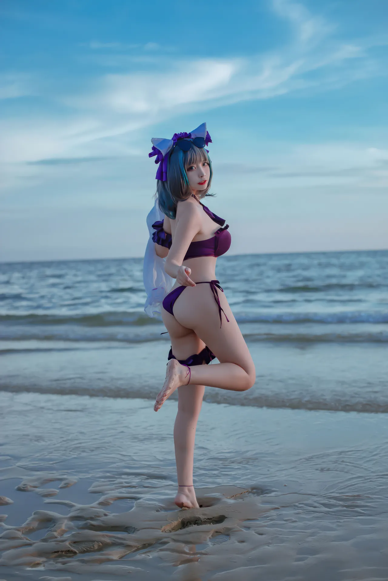 二佐Nisa - 碧蓝航线 柴郡 泳装-erohere11.webp